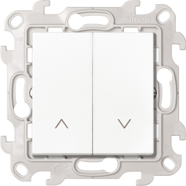 Выключатель для жалюзи
Simon 24 Harmonie,  без фиксации,  без подсветки,   цвет - белый глянец,  пластмасса,  2410331-030,  Simon
 - PULSAL.RU