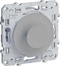 Светорегулятор (диммер) 9-100 Вт/ВА
Odace,  поворотно-нажимной,  с возможностью управления с 2-х мест,  лампы накаливания и галогенные 220В (R),  лампы с индукционным (обмоточным) трансформ.(L),   цвет - алюминий,  пластмасса,  S53R518,  Schneider Electric
 - PULSAL.RU