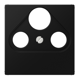 Накладка
R1,  R2,  R3,  телевизионная (TV),  спутниковая (SAT),  радио (R),  тройная,   цвет - черный матовый,  пластмасса,  86206PBE,  Wedder
 - PULSAL.RU