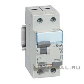 Выключатель дифференциального тока (УЗО) TX³, 2 полюса, 25А,  тип - AC, 30 мА403000, Legrand - PULSAL.RU
