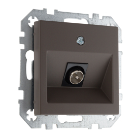 Розетка оконечная (F-разъем)
Epsilon,  Retro Liregus,  телевизионная (TV),  одинарная,   цвет - коричневый матовый,  пластмасса,  ITVL-1-01.R/ON31,  LIREGUS
 - PULSAL.RU