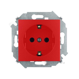 Розетка
Simon 15,  без шторок,  с заземлением,  одинарная,  винтовые клеммы,   цвет - красный,  пластмасса,  1591432-037,  Simon
 - PULSAL.RU