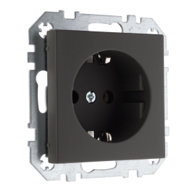 Розетка
Epsilon,  Retro Liregus,  без шторок,  с заземлением,  одинарная,  безвинтовые клеммы,   цвет - черно-коричневый матовый,  пластмасса,  IKL16-204-01.R/ON59,  29-222,  LIREGUS
 - PULSAL.RU