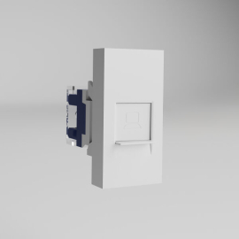 Розетка компьютерная RJ45 Кат.6 UTP
одинарная,   цвет - белый,  пластмасса,  W1281101,  a069369,  Werkel
 - PULSAL.RU