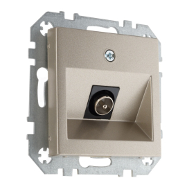 Розетка оконечная (F-разъем)
Epsilon,  Retro Liregus,  телевизионная (TV),  одинарная,   цвет - шампань,  пластмасса,  ITVL-1-01.E/Ch,  LIREGUS
 - PULSAL.RU