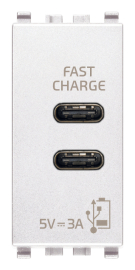 Зарядка USB type-C+C, 3А с быстрой зарядкой
Eikon EVO,  Eikon EXE,  USB type-C 5V,  двойная,   цвет - белый,  пластмасса,  20292.CC.B VIM,  20292.CC.B,  Vimar
 - PULSAL.RU