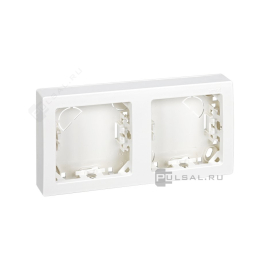 Рамка-корпус накладного монтажа
Simon 73 Loft,  2 поста,   цвет - белый глянец,  горизонтальная,  пластмасса,  73620-60,  Simon
 - PULSAL.RU