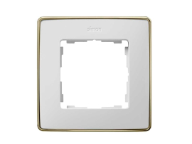 Рамка
Simon 82 Detail,  1 пост,   цвет - белый,  шампань,  вертикальная,  горизонтальная,  металл,  пластмасса,  8201610-294,  Simon
 - PULSAL.RU