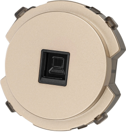 Розетка компьютерная RJ45 Cat.5 (UTP)
Байкал,  одинарная,   цвет - шампань,  пластмасса,  SQ1819-0514,  TDM
 - PULSAL.RU