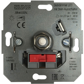 Механизм светорегулятора (диммера) 20-200 Вт/ВА, для LED 3-40 Вт
A VIVA,  A creation,  A 550,  A flow,  AS 500,  SL 500,  ECO profi и ECO profi Standart,  ECO profi design (ECO Profi Deco),  поворотный,  лампы накаливания и галогенные 220В (R),  диммируемые лампы LED 220В (LEDi тип L),  5544.03VEINS,  5544.03 VEINS,  JUNG
 - PULSAL.RU