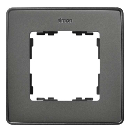 Рамка
Simon 82 Detail,  1 пост,   цвет - титан матовый,  хром,  вертикальная,  горизонтальная,  металл,  пластмасса,  8201610-496,  Simon
 - PULSAL.RU