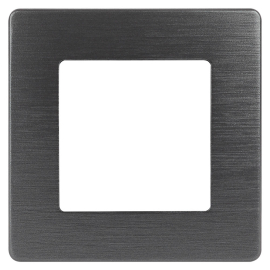 Рамка Сатин
Эра 12,  1 пост,   цвет - антрацит сатин,  вертикальная,  горизонтальная,  пластмасса,  Б0052503,  12-5101-05,  ЭРА
 - PULSAL.RU