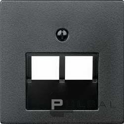 Накладка (наклонный ввод)
M-Plan,  M-Elegance,  M-Pure,  M-Pure Decor,  двойная,   цвет - антрацит,  пластмасса,  MTN298014,  MEG298014,  Merten
 - PULSAL.RU