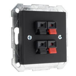 Розетка акустическая
Epsilon,  Retro Liregus,  2 пары,   цвет - черный матовый,  пластмасса,  IGL-4-01.R/SWM,  LIREGUS
 - PULSAL.RU