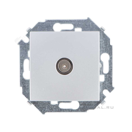 Розетка одиночная
Simon 15,  телевизионная (TV),  одинарная,   цвет - алюминий,  пластмасса,  1591475-033,  Simon
 - PULSAL.RU