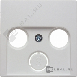 Накладка
S.1,  B.3,  B.7,  телевизионная (TV),  спутниковая (SAT),  радио (R),  двойная,  тройная,   цвет - белый матовый,  пластмасса,  12031909,  1203 19 09,  Berker
 - PULSAL.RU
