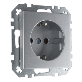 Розетка
Epsilon,  Retro Liregus,  без шторок,  с заземлением,  одинарная,  безвинтовые клеммы,   цвет - алюминий,  пластмасса,  IKL16-204-01.E/Mt,  28-1766,  LIREGUS
 - PULSAL.RU