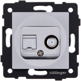Розетка одиночная SAT + RJ45
Aspekt,  Eleganz,  Reflex,  спутниковая (SAT),  одинарная,   цвет - серый,  пластмасса,  REA-014GY,  Kollinger
 - PULSAL.RU