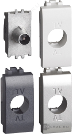 Розетка проходная
LivingLight,  LivingLight AIR,  телевизионная (TV),  одинарная,   цвет - антрацит, алюминий, белый,  пластмасса,  LN4202P14,  BTicino
 - PULSAL.RU