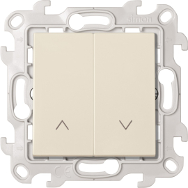 Выключатель для жалюзи
Simon 24 Harmonie,  без фиксации,  без подсветки,   цвет - слоновая кость,  пластмасса,  2410331-031,  Simon
 - PULSAL.RU