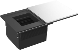 Встраиваемый розеточный блок со сдвижной крышкой
Лючки DDSB,  для столов и мебели,  2 модуля,   цвет - серебро,  металл,  DDSB2SCAC,  Donel
 - PULSAL.RU