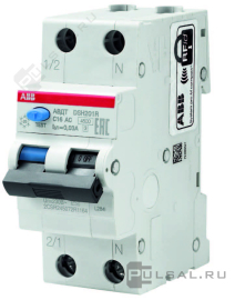 Автоматический выключатель дифференциального тока DSH201R C25 30мА тип АС DSH201R, 1+N полюс, 25А, C, 4,5 кА,  тип - AC, 30 мА, DSH201R C25 AC30, ABB - PULSAL.RU
