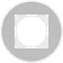 Рамкa
A07 NATURAL ROUND,  1 пост,   цвет - стекло металлик,  вертикальная,  горизонтальная,  стекло,  DERN211GM,  Donel
 - PULSAL.RU