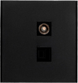 Розетка оконечная TV+RJ45 
Miele Strong,  телевизионная (TV),  одинарная,   цвет - антрацит,  пластмасса,  KR-78-0722-5,  Kranz
 - PULSAL.RU