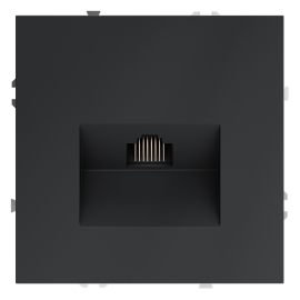 Розетка компьютерная RJ45 Cat.6 (UTP)
S70,  одинарная,   цвет - графит,  пластмасса,  VLS060107,  Voltum
 - PULSAL.RU