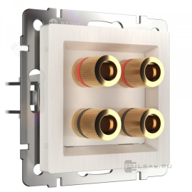 Розетка акустическая
Alumax,  Split,  Slab,  Senso,  Baguette,  Acrylic,  Platinum,  Elite,  Snabb,  Stream,  Flock,  Stark,  Fiore,  Favorit,  Diamant,  Aluminium,  Antik,  Metallic,  2 пары,   цвет - перламутр рифленый,  пластмасса,  W1185013,  a051170,  Werkel
 - PULSAL.RU