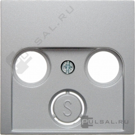 Накладка
B.7,  телевизионная (TV),  спутниковая (SAT),  радио (R),  двойная,  тройная,   цвет - алюминий матовый,  пластмасса,  12031404,  1203 14 04,  Berker
 - PULSAL.RU