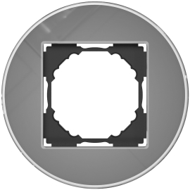 Рамкa
A07 NATURAL ROUND,  1 пост,   цвет - дымчатое стекло,  вертикальная,  горизонтальная,  стекло,  DERN211SG,  Donel
 - PULSAL.RU