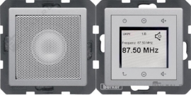 Стерео-радиоприемник с RDS - комплект с динамиком для моно
Q.1,  Q.3,  Q.7,   цвет - алюминий бархат,  пластмасса,  28806084,  2880 60 84,  Berker
 - PULSAL.RU