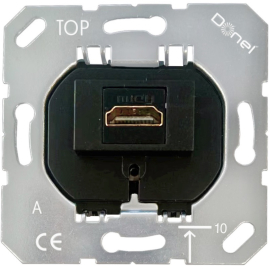 Механизм розетки HDMI 2.0a
Универсальные устройства и механизмы,   цвет - черный,  пластмасса,  STRS20A,  Donel
 - PULSAL.RU