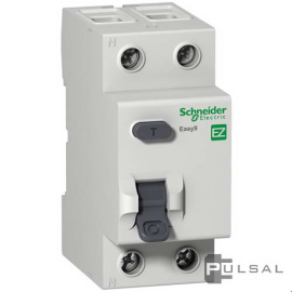 Выключатель дифференциального тока (УЗО) Easy 9, 2 полюса, 40А,  тип - A, 100 мАEZ9R74240, Schneider Electric - PULSAL.RU