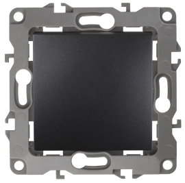 Кнопка Н.О. 
Эра 12,  одноклавишный,   цвет - антрацит,  пластмасса,  Б0047834,  12-1111-05,  ЭРА
 - PULSAL.RU