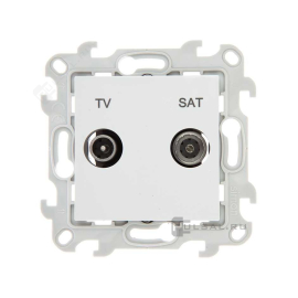Розетка одиночная
Simon 24 Harmonie,  телевизионная (TV),  спутниковая (SAT),  двойная,   цвет - белый глянец,  пластмасса,  2410487-030,  Simon
 - PULSAL.RU