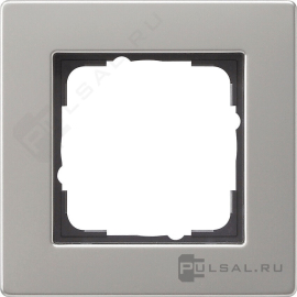 Рамка для установки заподлицо
E2,  1 пост,   цвет - нержавеющая сталь,  вертикальная,  горизонтальная,  металл,  0211335,  0211 335,  Gira
 - PULSAL.RU